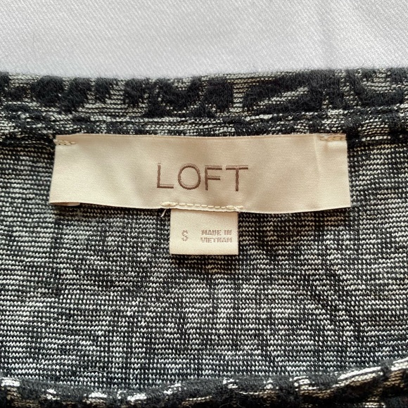 Loft Damask Pattered Long Sleeve Top - Picture 2 of 3